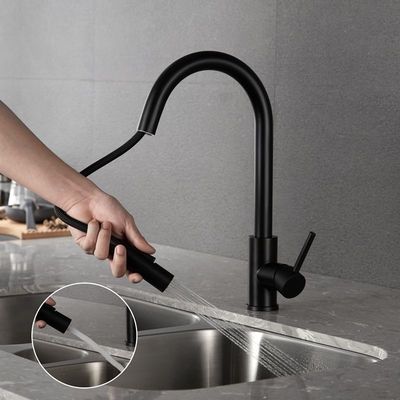 Rubinetto spazzolato della cucina di acciaio inossidabile caldo e rubinetto dell'erogatore dell'acqua fredda