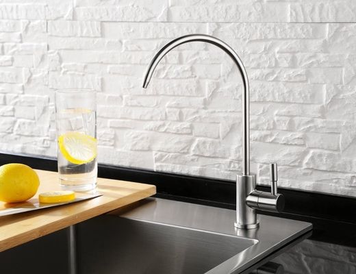 Rubinetti da cucina in acciaio inossidabile spazzolato lucido non facili da arrugginire a lunga durata
