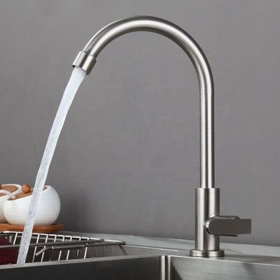 OEM Luster Single Hole Basin Faucet argenteo non facile arrugginire bene durevole