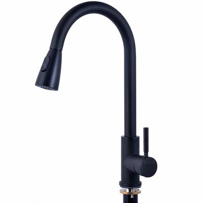Lavastoviglie telescopica spazzolata nera moderna Taps Safe Lead liberamente